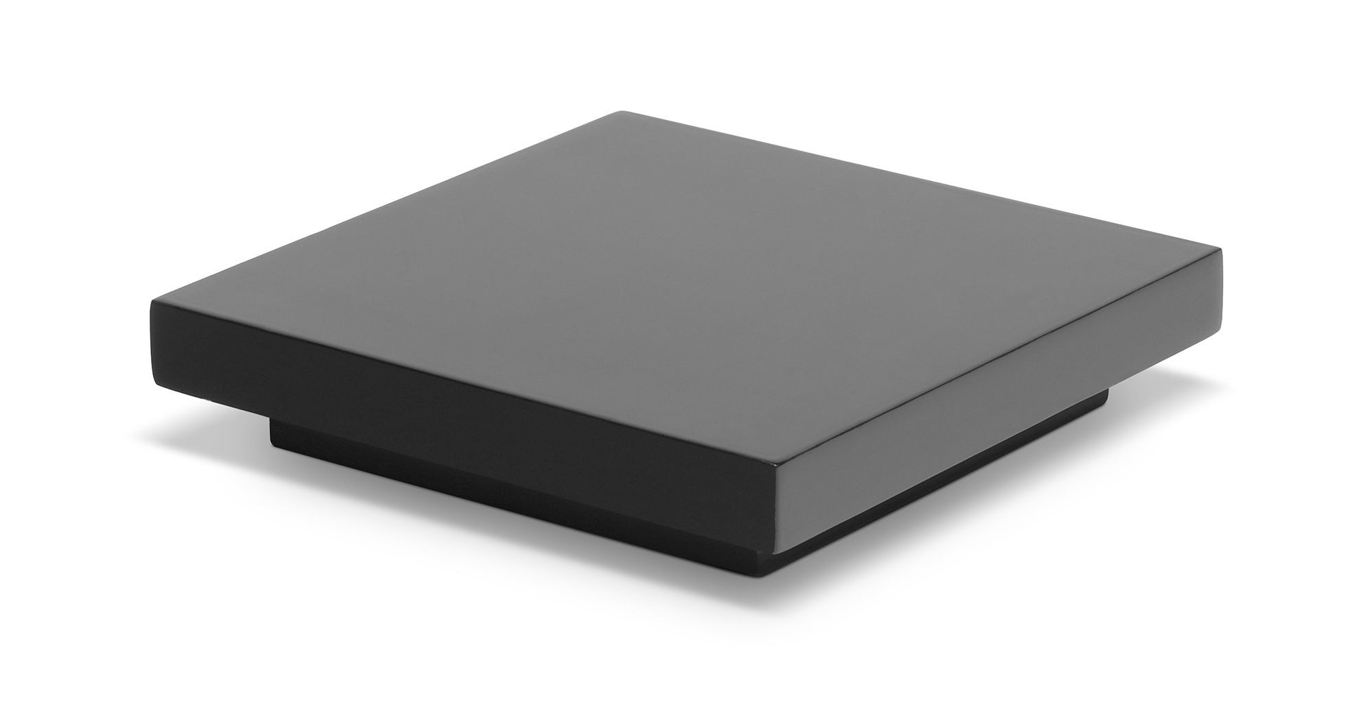Rosseto SW105 SKYCAP Black Gloss Square Cap for Skycap Risers 6.7" x 6.7" x 1.4"H