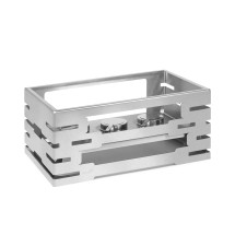 Rosseto SM191 Multi-Chef™ Rectangular Stainless Steel Warmer with Burner Holder 21.6" x 13.57" x 10"H