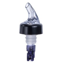 Winco PPA-113 Measuring Pourer with Black Collar, Purple Tail and Clear Spout 1-1/8 oz.