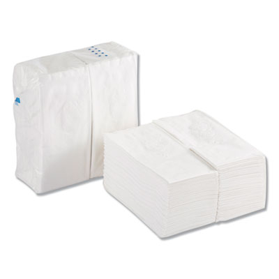 1/8 Fold Dinner Napkins, 15 x 16, White, 100/Pack