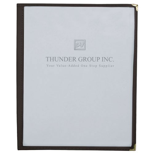Thunder Group PLMENU-1 1 Page Clear Menu Cover 8-1/2" x 11"
