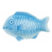 Thunder Group 1000CFB 10&quot; Blue Fish Shape Melamine Platter