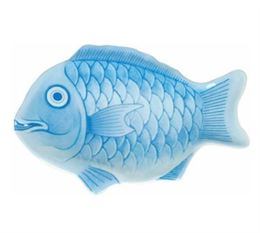 Thunder Group 1000CFB 10" Blue Fish Shape Melamine Platter