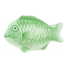 Thunder Group 1000CFG 10&quot; Light Green Fish Shape Melamine Platter
