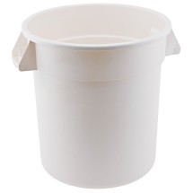 Winco FCW-10 10 Gallon Heavy Duty White Polyethylene Container