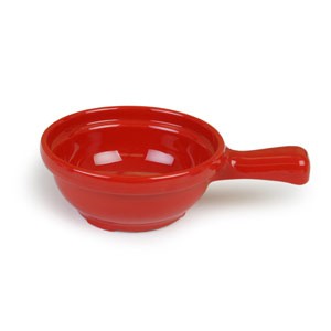 Thunder Group CR305PR Pure Red Melamine Soup Bowl with Handle 10 oz.