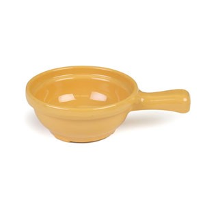 Thunder Group CR305YW Yellow Melamine Soup Bowl with Handle 10 oz.