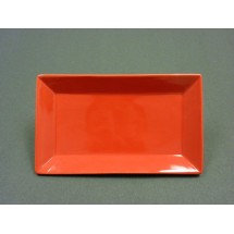 Yanco CA-210RD Carnival Red 10 x 7" Rectangular Plate