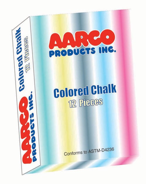 Aarco Products CCS-12 12 Boxes of Colored Chalk