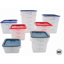 Thunder Group PLSFT012PP White Plastic Square Food Storage Container 12 Qt.