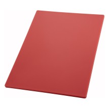 Winco CBRD-1218 Red Plastic Cutting Board 12&quot; x 18&quot; x 1/2&quot;
