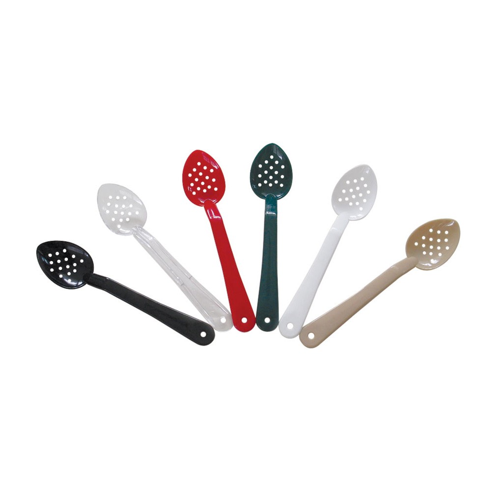 Thunder Group PLSS213WH 13" White Perforated Serving Spoon