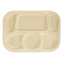 Thunder Group ML803T Tan Melamine Compartment Tray, 13&quot; x 9-1/2&quot;