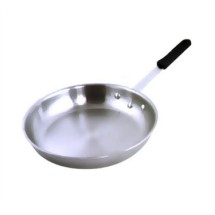 Winco AFP-14A-H 14&quot; Gladiator Aluminum Fry Pan with Natural Finish and Silicone Sleeve