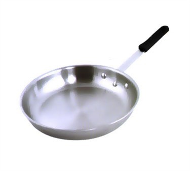Winco AFP-14A-H 14" Gladiator Aluminum Fry Pan with Natural Finish and Silicone Sleeve