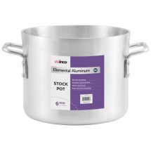 Winco ALHP-16 Elemental Aluminum 16 Qt.   Stock Pot, 6mm