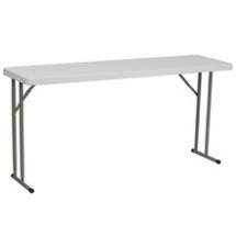 Flash Furniture RB-1860-GG 18&quot;W x 60&quot;L Granite White Plastic Folding Training Table