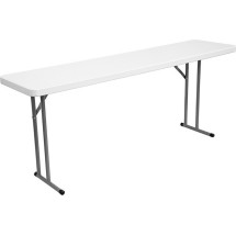 Flash Furniture DAD-YCZ-180-GW-GG 18&quot;W x 72&quot;L Granite White Plastic Folding Table