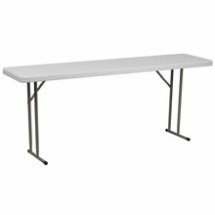 Flash Furniture RB-1872-GG 18&quot;W x 72&quot;L Granite White Plastic Folding Training Table