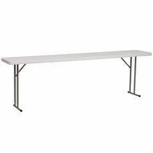 Flash Furniture RB-1896-GG 18"W x 96"L Granite White Plastic Folding Training Table