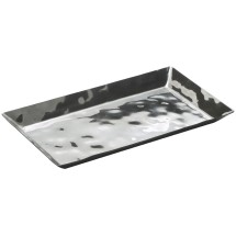 Winco HPO-14 Hammered Steel Oblong Serving / Display Tray, 13-3/4&quot; x 7-3/4&quot; x 1&quot;