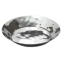Winco HPR-10 Hammered Steel Round Serving / Display Tray, 10-1/4&quot; Dia. x 1-5/8&quot; H