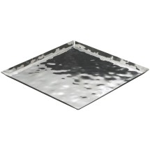 Winco HPS-13 Hammered Steel Square Serving / Display Tray, 13-1/4&quot; x 13-1/4&quot; x 5/8&quot;