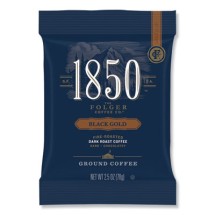 1850 Coffee Fraction Packs, Black Gold, Dark Roast, 2.5 oz. Pack, 24 Packs/Carton