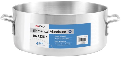 Winco ALB-18 Elemental Aluminum 18 Qt.  Brazier, 4mm