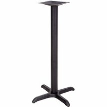 Flash Furniture XU-T2222-BAR-GG 22&quot; x 22&quot; Restaurant Table X-Base with 3&quot; Bar Height Column