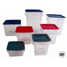 Thunder Group PLSFT022PC Clear Plastic Square Food Storage Container 22 Qt.