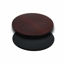 Flash Furniture XU-RD-24-MBT-GG 24&quot; Round Table Top with Black or Mahogany Reversible Laminate Top