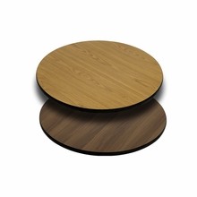 Flash Furniture XU-RD-24-WNT-GG 24" Round Table Top with Natural or Walnut Reversible Laminate Top