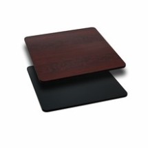 Flash Furniture XU-MBT-2424-GG 24&quot; Square Table Top with Black or Mahogany Reversible Laminate Top