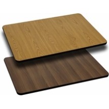 Flash Furniture XU-WNT-2442-GG 24&quot; x 42&quot; Rectangular Table Top with Natural or Walnut Reversible Laminate Top