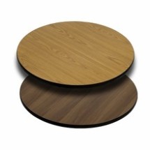 Flash Furniture XU-RD-30-WNT-GG 30" Round Table Top with Natural or Walnut Reversible Laminate Top