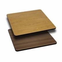 Flash Furniture XU-WNT-3030-GG 30&quot; Square Table Top with Natural or Walnut Reversible Laminate Top