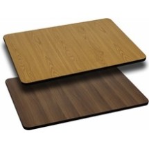 Flash Furniture XU-WNT-3048-GG 30" x 48" Rectangular Table Top with Natural or Walnut Reversible Laminate Top