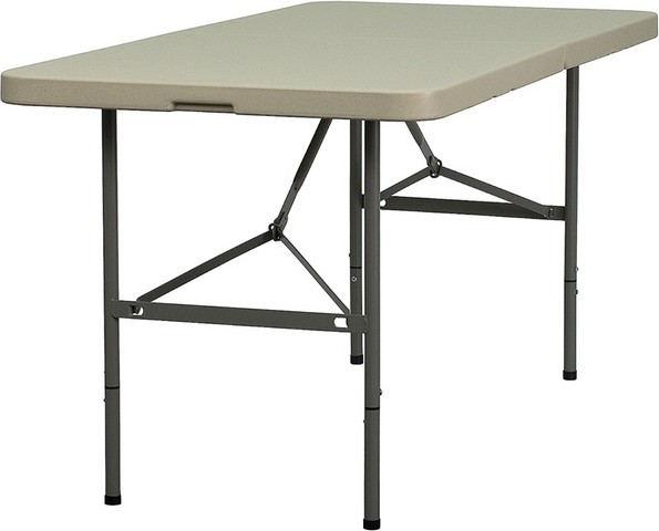 Flash Furniture DAD-YCZ-152Z-GG 30"W x 60"L Plastic Bi-Fold Folding Table