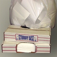 ST-Super Tuff Trash Bags, 30 gal, 0.72 mil, 30" x 36", White, 200/Carton