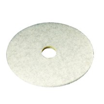 Ultra High-Speed Natural Blend Floor Burnishing Pads 3300, 20&quot; Dia., White, 5/Carton