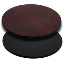 Flash Furniture XU-RD-36-MBT-GG 36" Round Table Top with Black or Mahogany Reversible Laminate Top