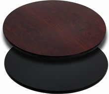 Flash Furniture XU-RD-36-MBT-GG 36" Round Table Top with Black or Mahogany Reversible Laminate Top