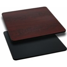 Flash Furniture XU-MBT-3636-GG 36&quot; Square Table Top with Black or Mahogany Reversible Laminate Top