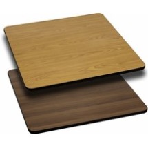 Flash Furniture XU-WNT-3636-GG 36&quot; Square Table Top with Natural or Walnut Reversible Laminate Top