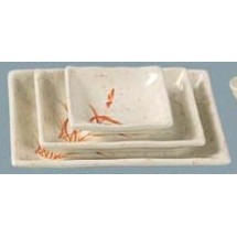 Yanco OR-2404 Gold Orchis 4&quot; Square Sauce Dish