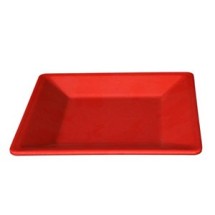 Thunder Group PS3204RD Passion Red Melamine Square Plate 4&quot; x 4&quot;