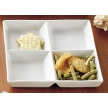 CAC China CMP-D10 Square 4-Compartment Tray 10&quot;