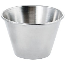 Winco SCP-40 Stainless Steel Round 4 oz. Sauce Cup