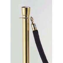 Aarco Products TR-2 Form-A-Line Black Velour Rope with Brass Hardware 5 Ft.